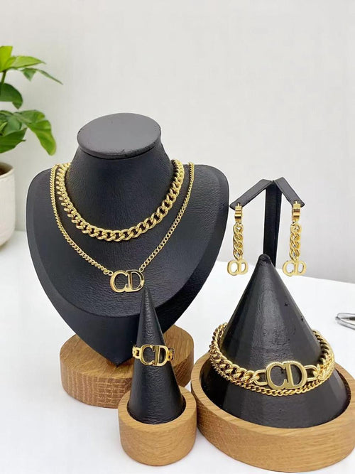 Parure DIOR 4 pièces 2025 💕 en Acier inoxydable 1er Choix